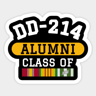 DD-214 Alumni Class of Vietnam Veteran Pride Sticker